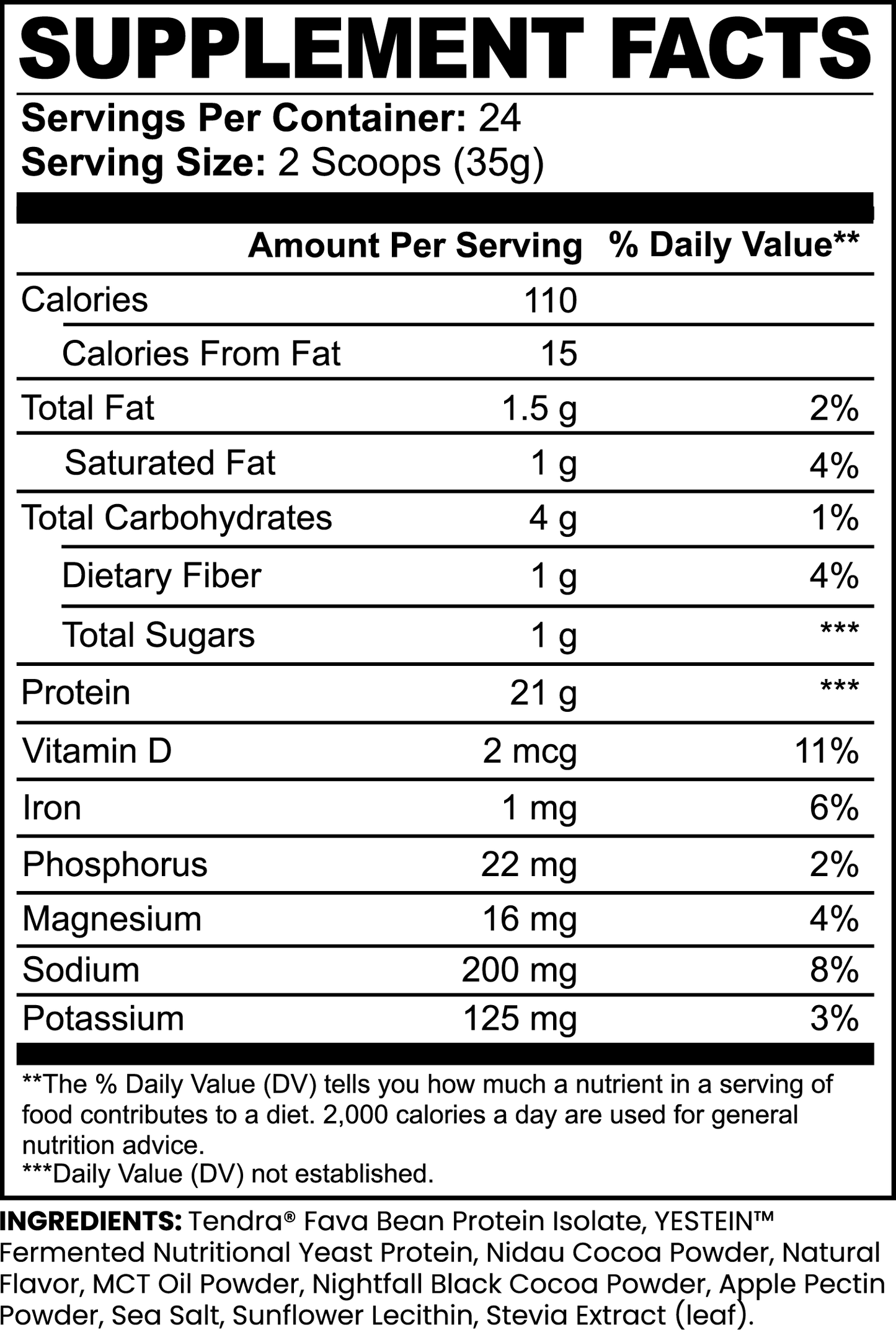 Plant Protein (Chocolate Milkshake)